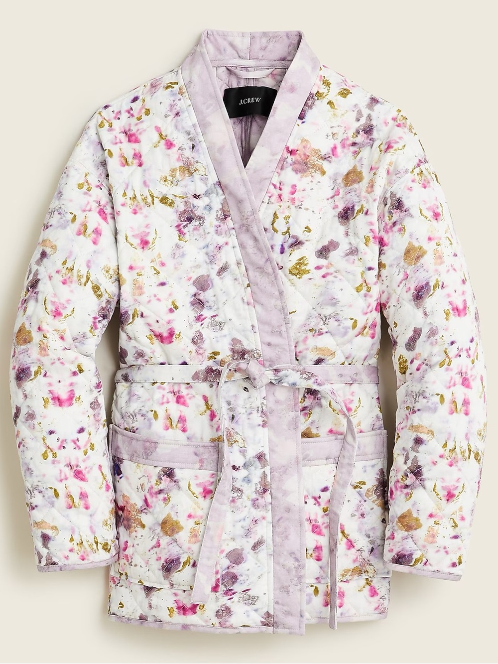 J. Crew Flora Obscura X J.Crew quilted reversible wrap jacket with PrimaLoft®